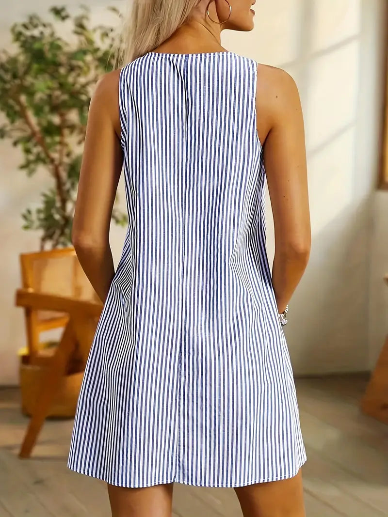 Freja™ | Stilfuld stribet sommerkjole