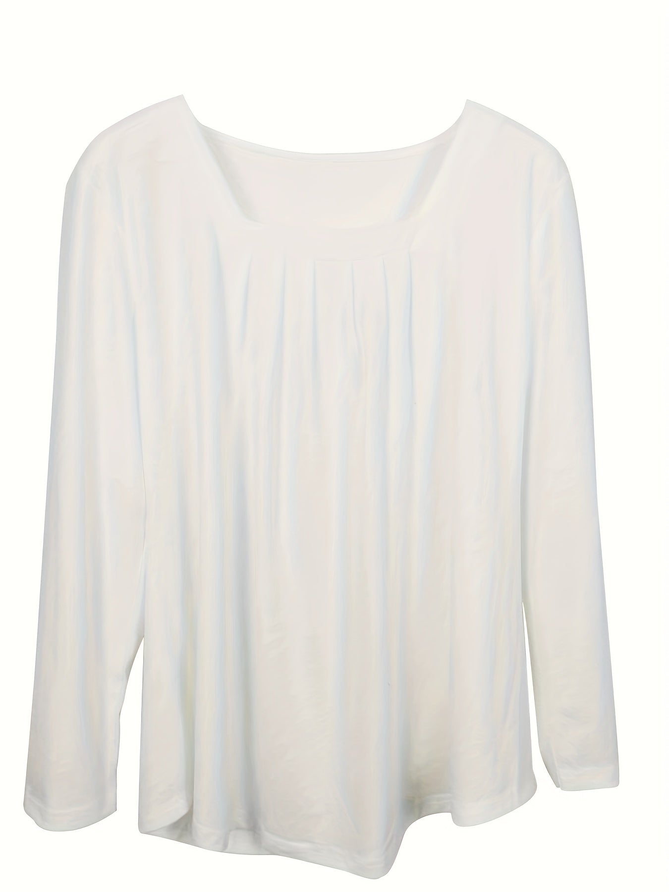 Cecilie™ | Langærmet bluse med firkantet hals
